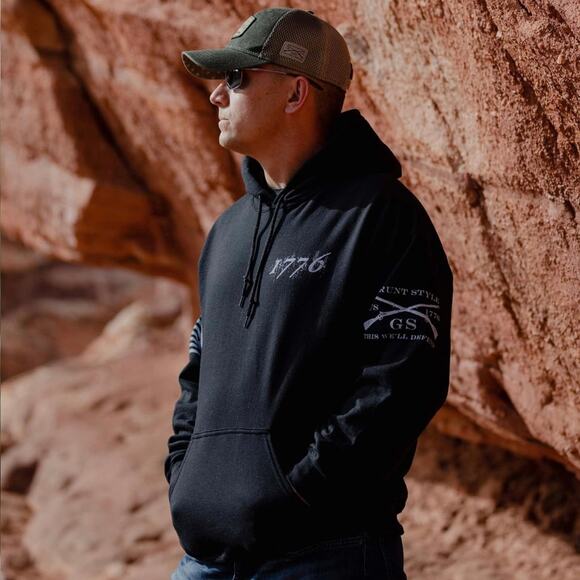 Men’s patriotic hoodie by Grunt Style, new “1776”, American flag design Size - M - Picture 5 of 7